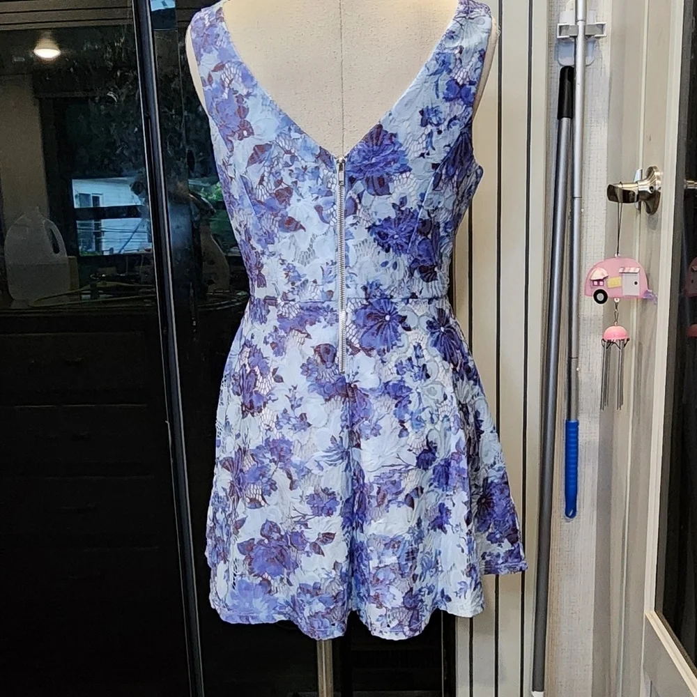 Speechless Blue Floral Mini Dress